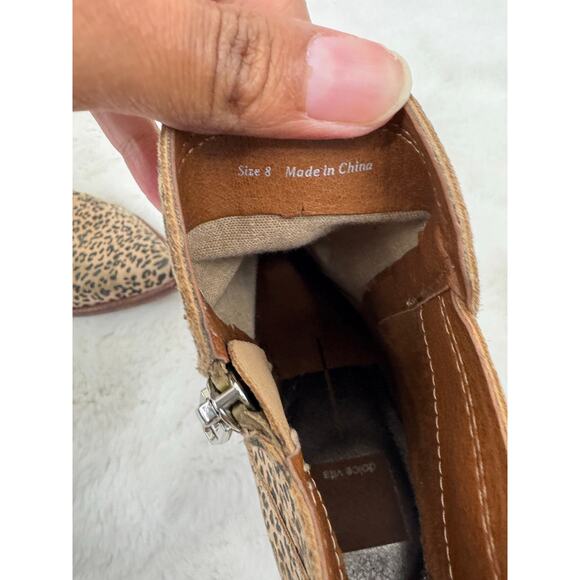 Dolce Vita Leopard Print Ankle Booties – Women’s 8 Block Heel - Picture 11 of 12